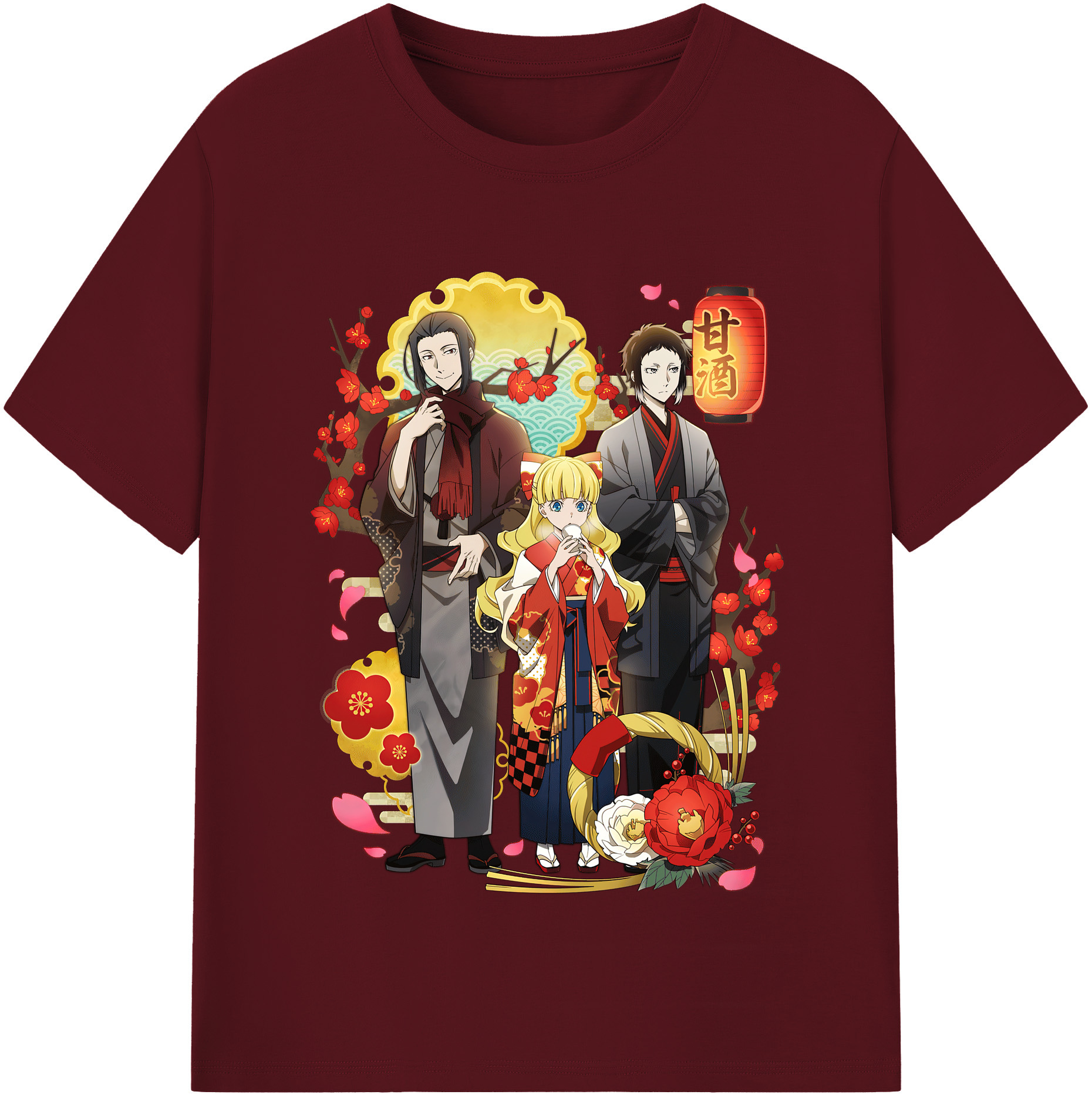 （画像用） 文豪ストレイドッグス Bungo Stray Dogs 綿100％半袖Tシャツ（フロントプリント）